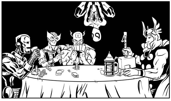 The Avengers try to Play Poker